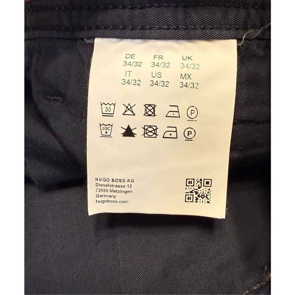 Hugo “Boss Orange” Chino Pants Navy Blue 34X32 Regular Fit - Picture 10 of 10